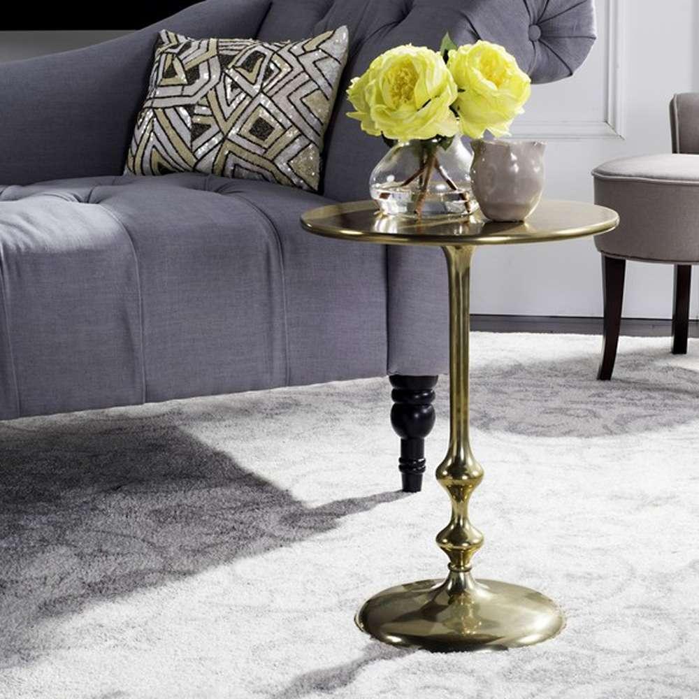 Safavieh - Hydra Round Side Table - Antique Brass - FOX5520A veiw 2