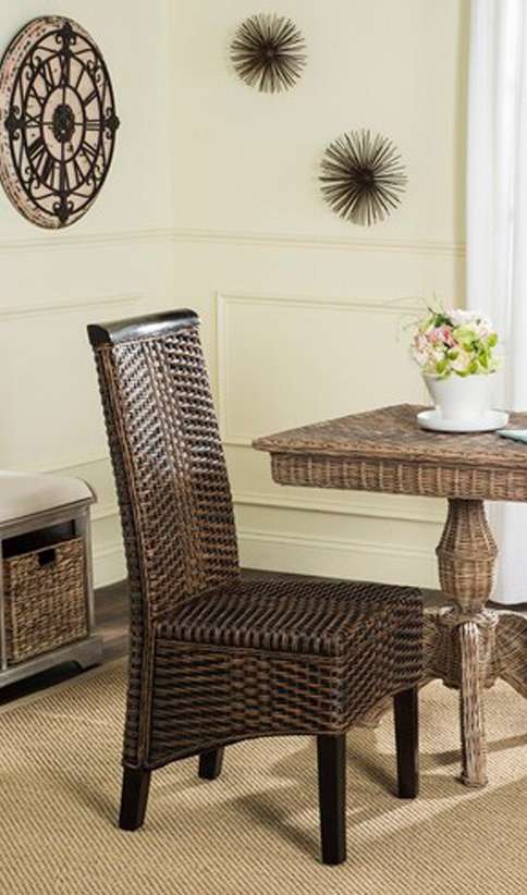 Safavieh - Ilya Wicker Dining Chair - Brown - Multi (Set of 2) - SEA8017C-SET2 veiw 1