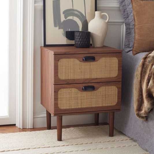 Safavieh - Irelia 2 Drawer Nightstand - Walnut - Natural - NST9602A veiw 2