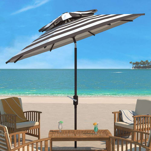 Safavieh - Iris Fashn 9Ft Dbltop Umbrella - Grey - White - PAT8204D veiw 2