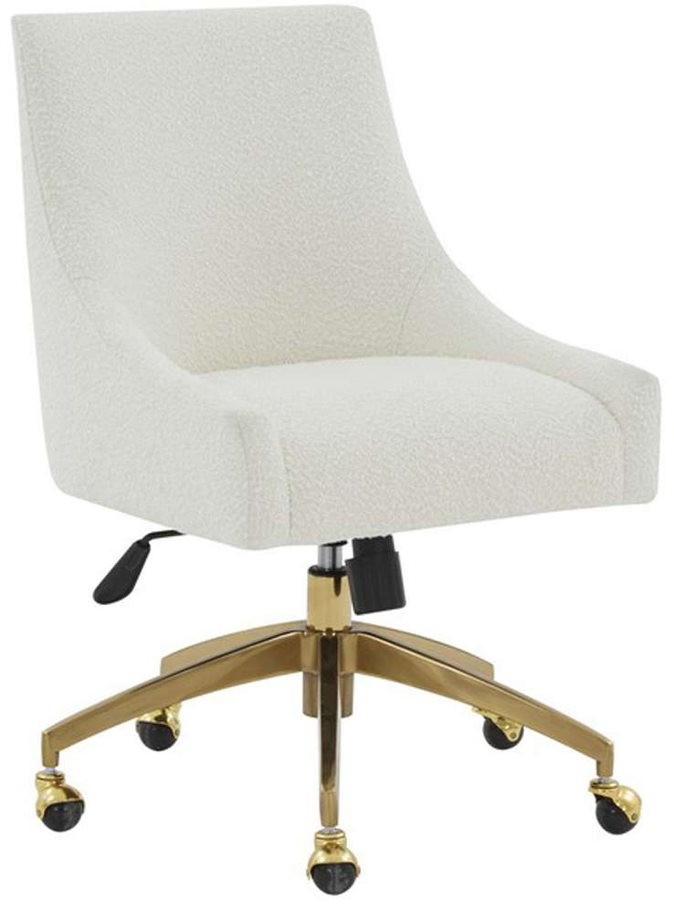 Safavieh - Couture - Jakob Adjustable Desk Chair - Ivory - Gold - SFV4776E veiw 3