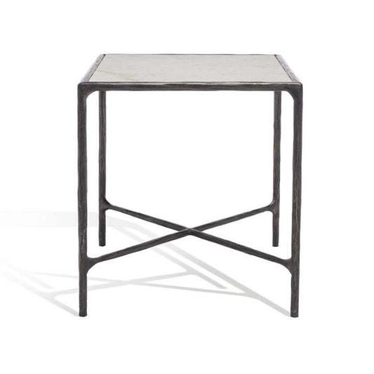 Safavieh - Couture - Jessa Metal Square End Table - Black - White - SFV9503D veiw 2