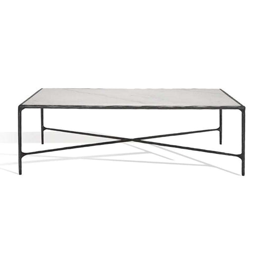 Safavieh - Couture - Jessa Rectangle Coffee Table - Black - White - SFV9500D veiw 2