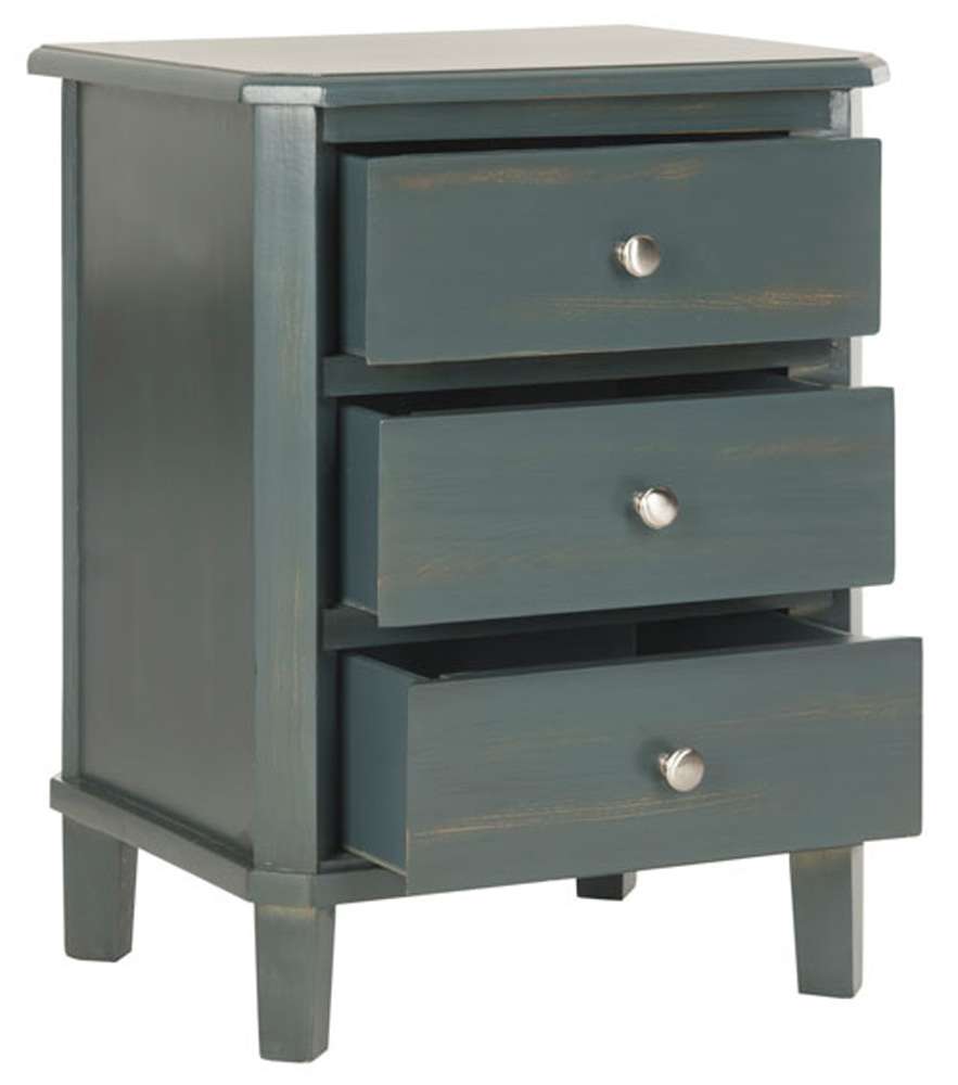 Safavieh - Joe Night Stand W/Storage Drws - Dark Teal - AMH6629B veiw 3