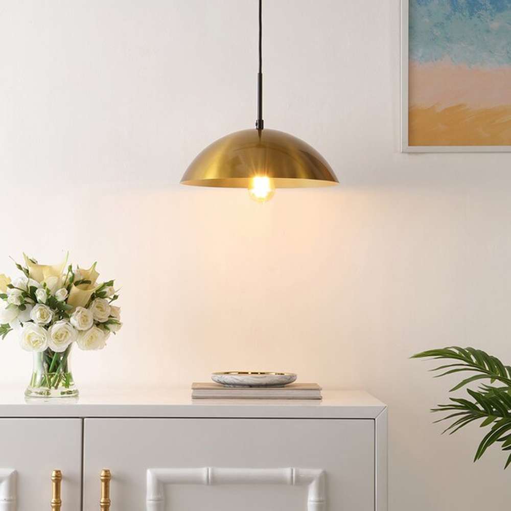 Safavieh - Jorden 14 Inch Pendant - Brass - Black - PND4157A veiw 2
