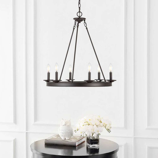 Safavieh - Joris 6Lt 26.25in Chandelier - Oil Rub Bronze - CHA4015A veiw 2