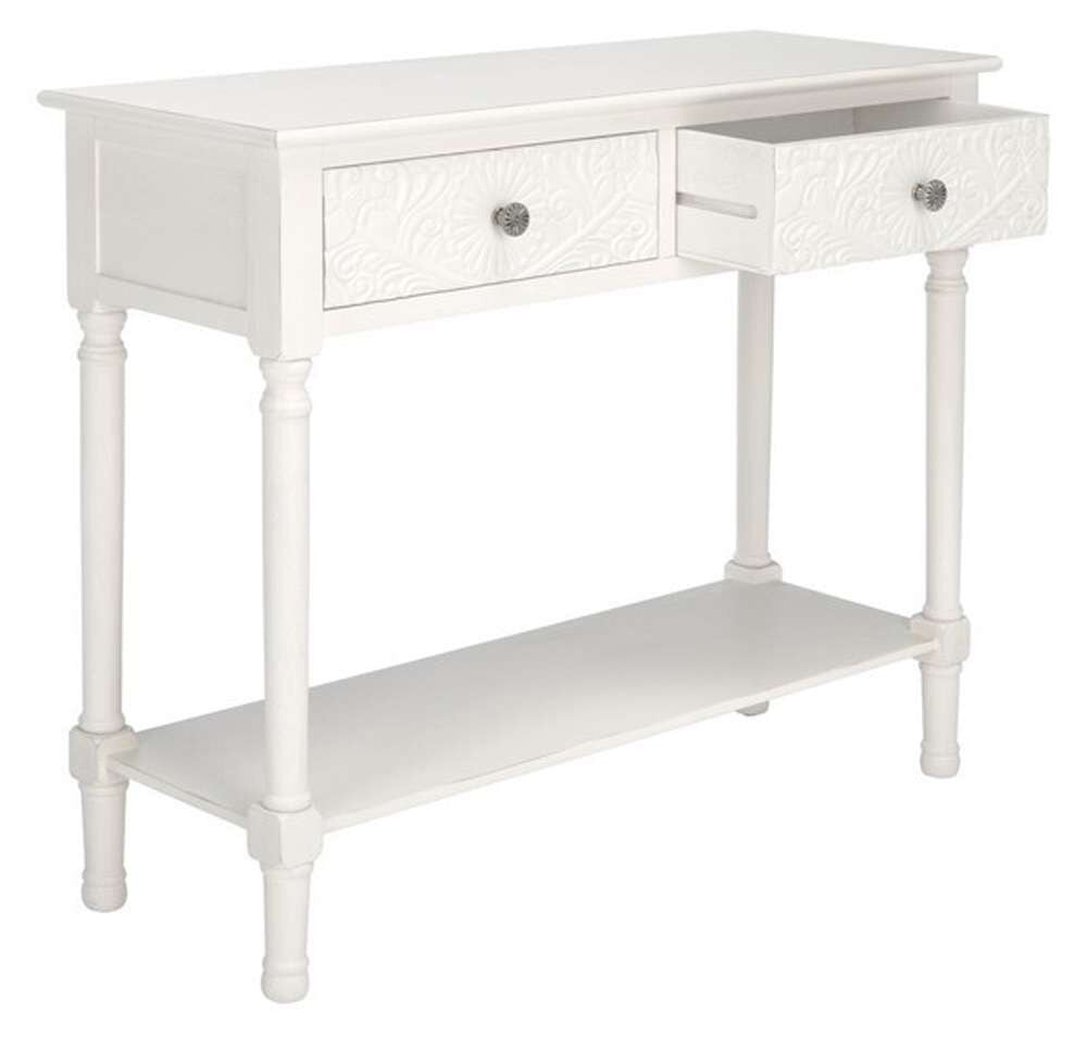 Safavieh - Josie 2 Drawer Console Table - Distressed White - CNS5708A veiw 4