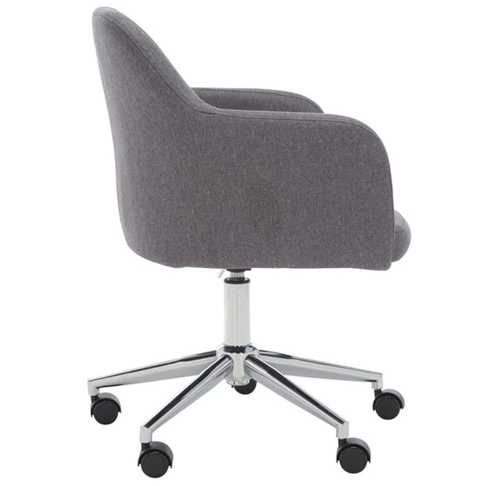 Safavieh - Kains Swivel Office Chair - Grey - Chrome - OCH2000A veiw 4
