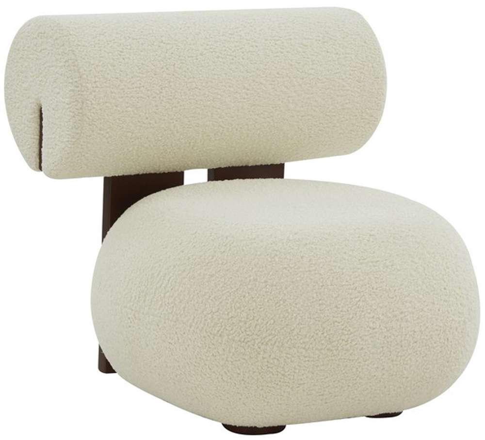 Safavieh - Couture - Kamaria Modern Accent Chair - Ivory - Dark Brown - SFV5077A veiw 3