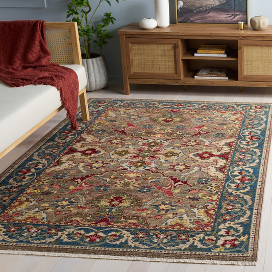 Safavieh - Kashan 307E Taupe Blue - 6" X 8" - KSN307E-68 view 2