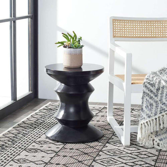 Safavieh - Katara Concrete Accent Stool - Black - VNN1034C veiw 2