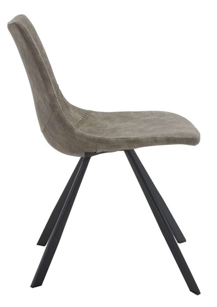 Safavieh - Kayne Dining Chair - Grey - Black (Set of 2) - DCH3010A-SET2 veiw 4
