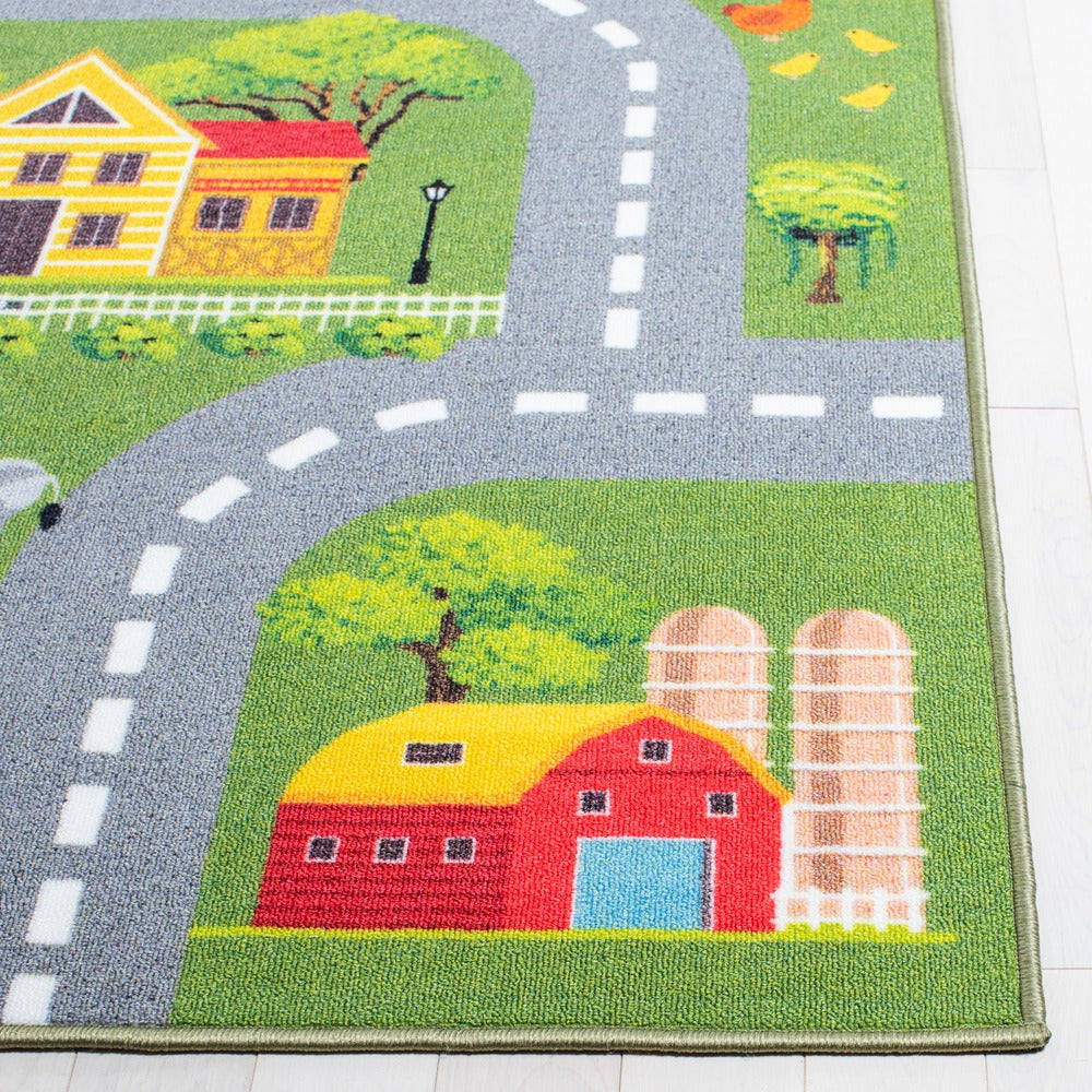 Safavieh - Kids Playhouse 235Y Dark Green / Light Grey - 9" X 12" - KPH235Y-9 view 3