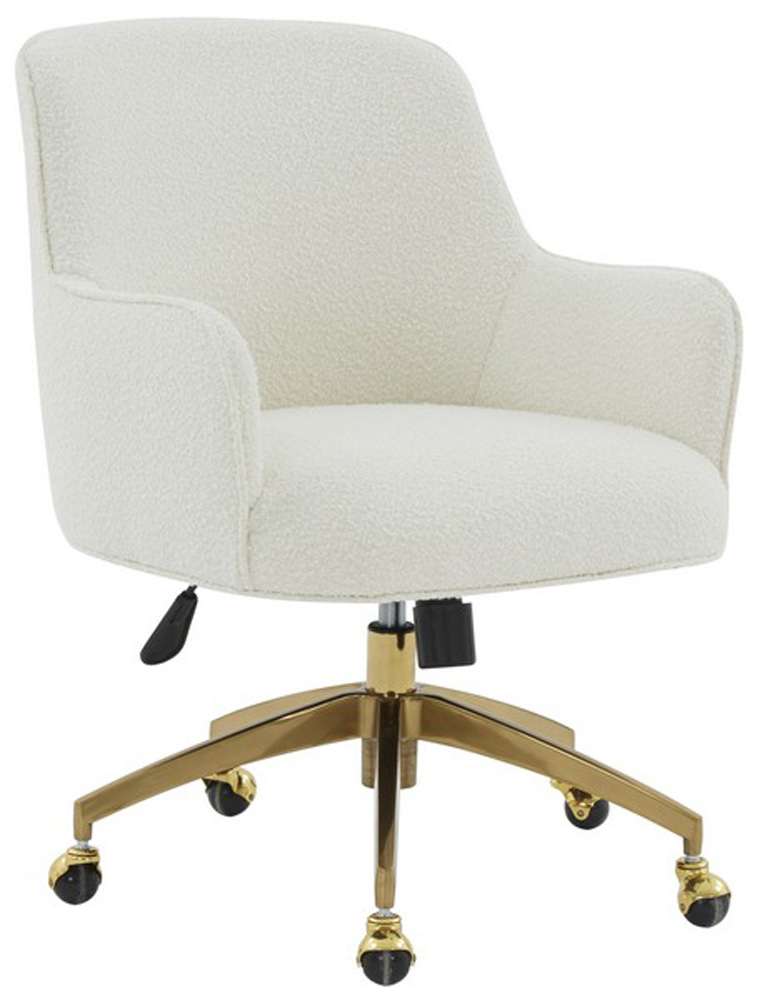 Safavieh - Couture - Kierstin Adjustable Desk Chair - Ivory - Gold - SFV4773E veiw 3