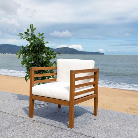 Safavieh - Kinnell Outdoor Armchair - Natural - Beige - PAT7301A veiw 2