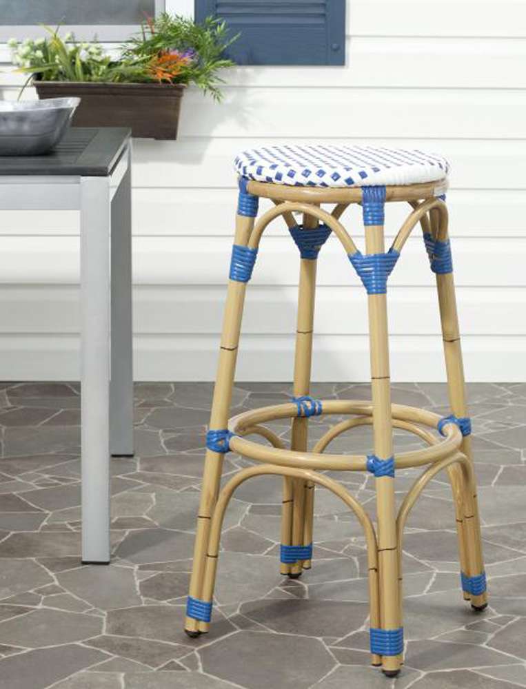 Safavieh - Kipnuk Barstool - Blue - White - FOX5211A veiw 2