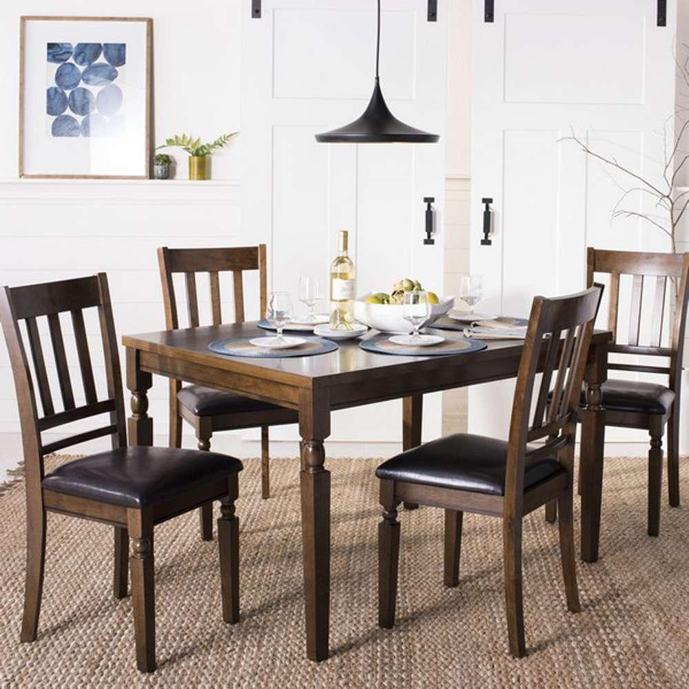 Safavieh - Kodiak 5 Piece Dining Set - Light Oak - DNS9204A veiw 1