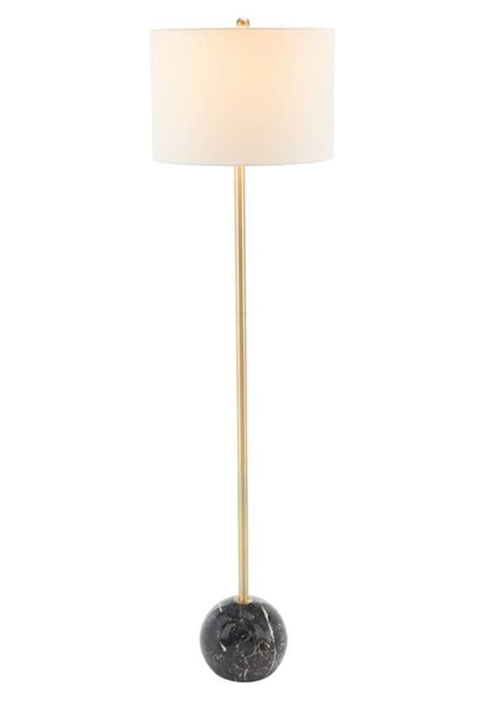 Safavieh - Kyrene 64in Floor Lamp - Gold - Black Marble - FLL7003B veiw 1