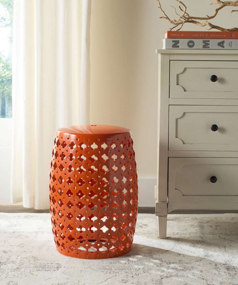 Safavieh - Lacey Garden Stool - Orange - ACS4531D veiw 1