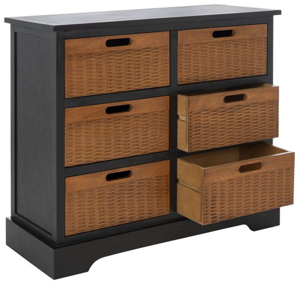 Safavieh - Landers 6Drw Storage Unit - Black - STG5700B veiw 4