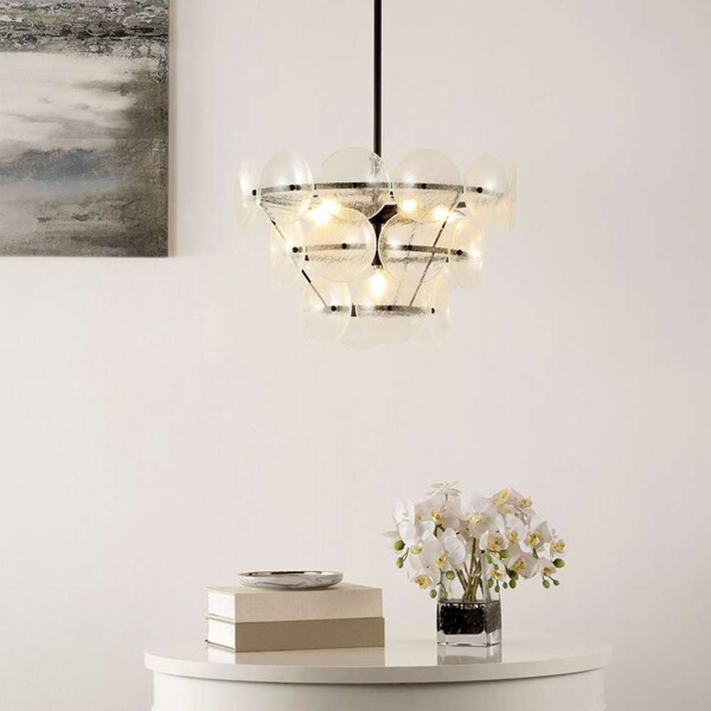 Safavieh - Landreth 6Lt 19in Chandelier - Black - Clear - CHA4026A veiw 2