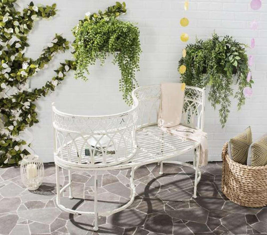 Safavieh - Lara Kissing Bench - Antique White - PAT5005A veiw 2