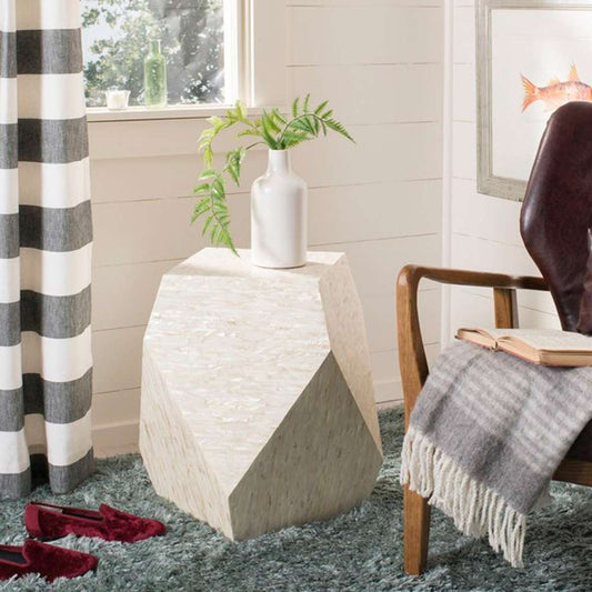 Safavieh - Lea Mosaic Geom Side Table - Multi - Light Beige - TRB1010A veiw 2