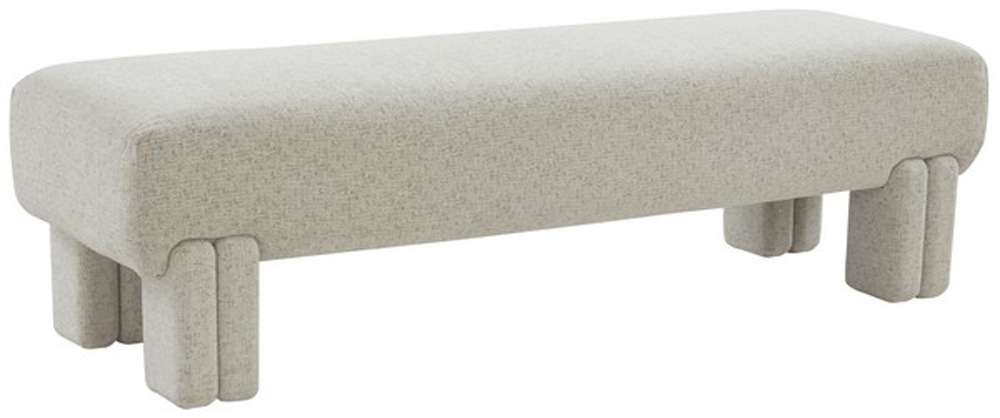 Safavieh - Couture - Leslee Upholstered Bench - Taupe - SFV5082A veiw 3