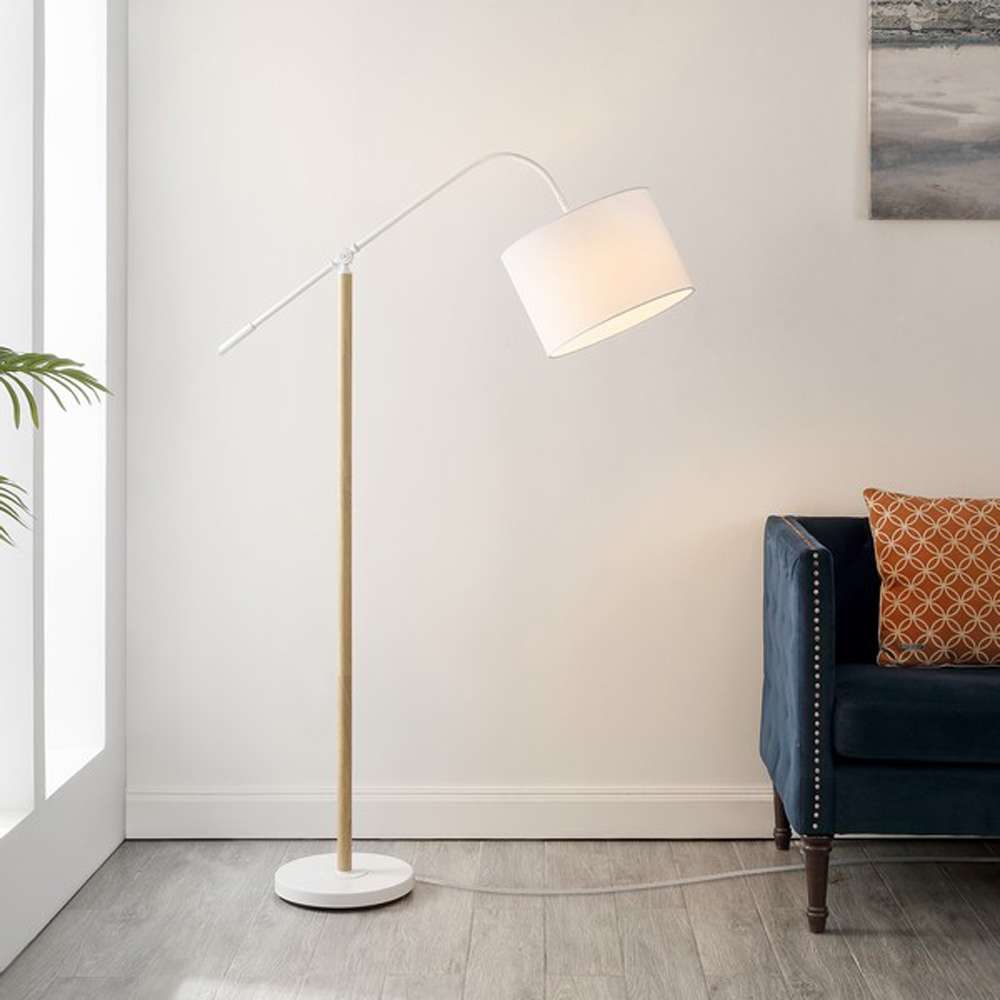 Safavieh - Levitt 61 Inch Floor Lamp - White - Natural - FLL4134A veiw 2