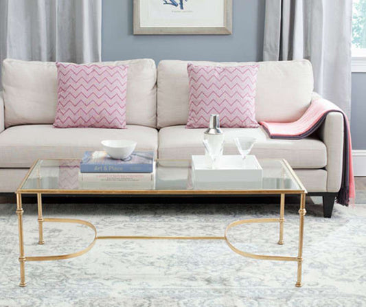 Safavieh - Lucille Coffee Table - Gold - Clear - FOX2549A veiw 2