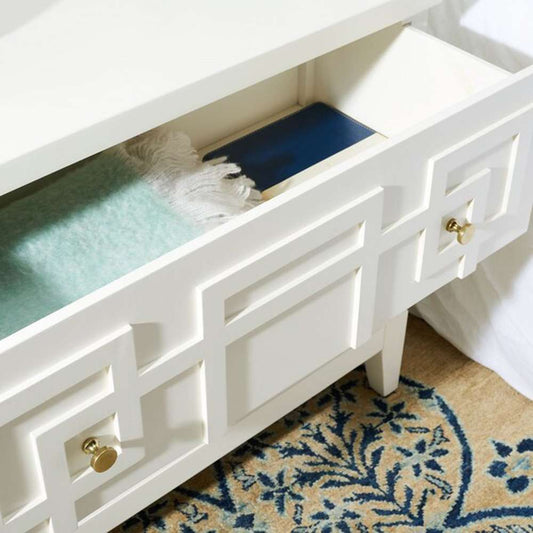 Safavieh - Luiza 2 Drawer Nightstand - White - Gold - NST6602A veiw 2
