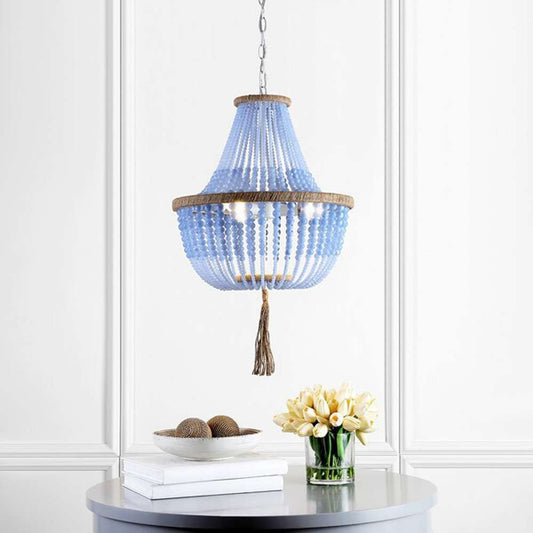 Safavieh - Lush Kristi Beads Pendant Lamp - Blue - LIT4477A veiw 2