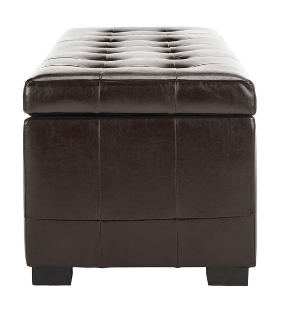 Safavieh - Manhattan Lg Storage Ottoman - Brown - HUD4200A veiw 4