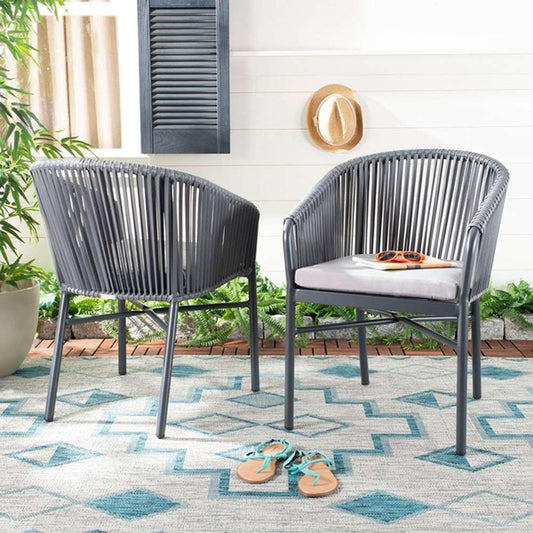 Safavieh - Matteo Rope Chair - Grey (Set of 2) - PAT4022A-SET2 veiw 2