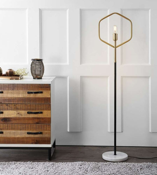 Safavieh - Mave Floor Lamp - Brass - Black - FLL4014A veiw 2
