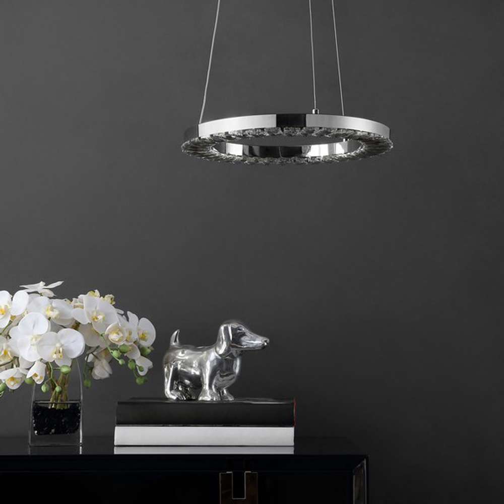 Safavieh - Messon Led 14 Inch Pendant - Chrome - PND4102A veiw 1