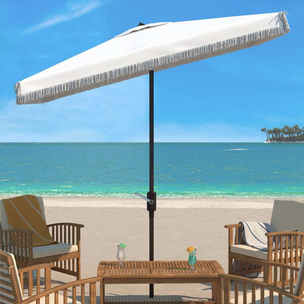 Safavieh - Milan 6.5X10 Rect Umbrella - White - PAT8308C veiw 2