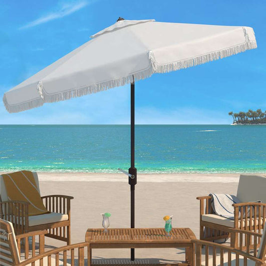 Safavieh - Milan Fringe 11Ft Umbrella - White - PAT8108C veiw 2