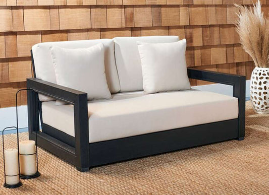 Safavieh - Couture - Montford 2-Seat Bench - Black - White - CPT1003B veiw 2