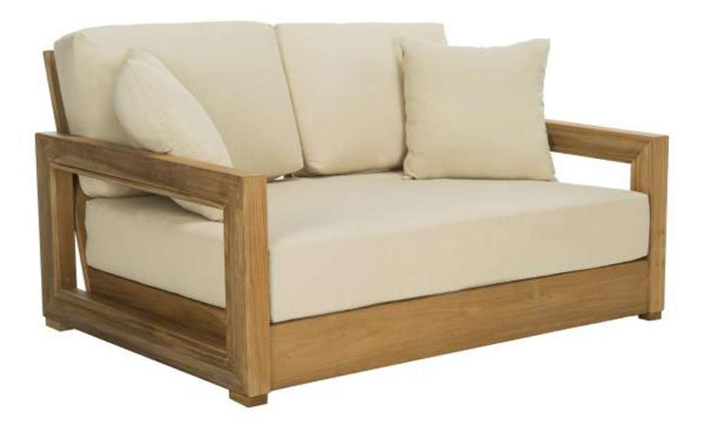 Safavieh - Couture - Montford 2-Seat Bench - Natural Teak - Beige - CPT1003A veiw 4