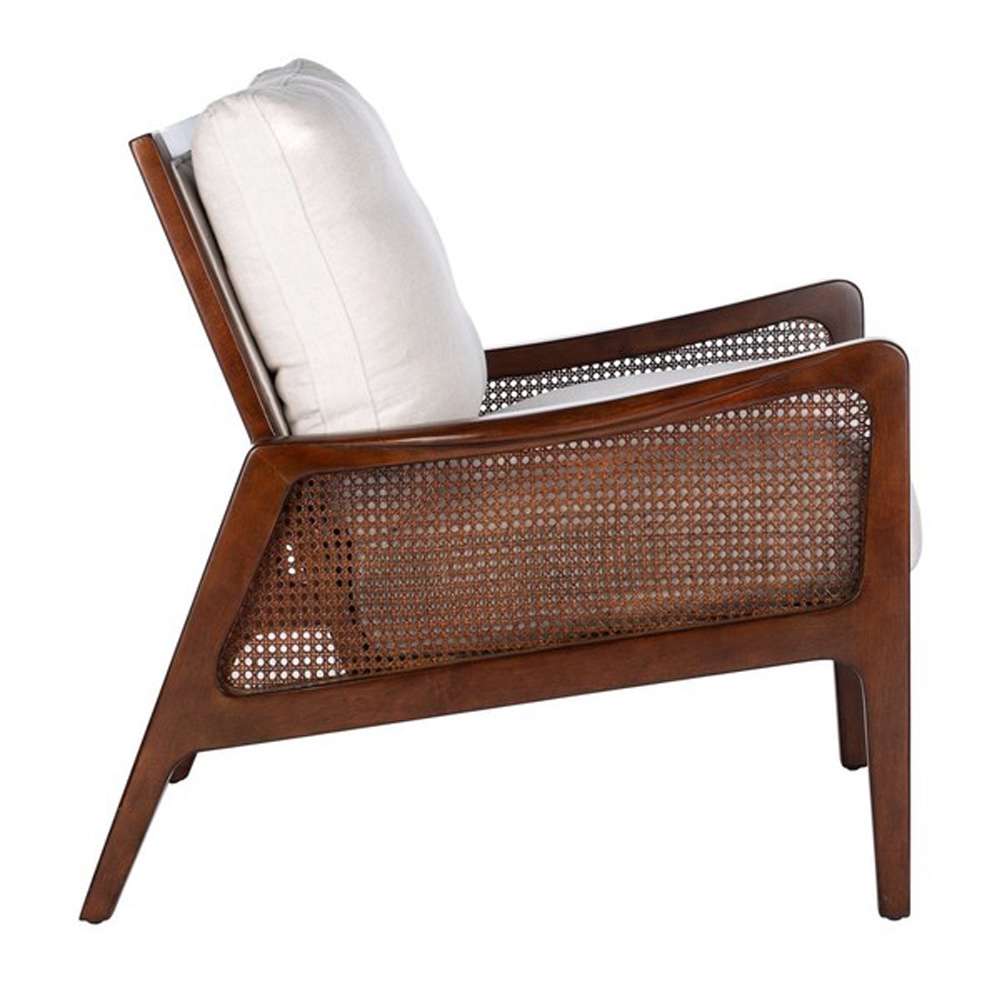 Safavieh - Couture - Moretti Wood Frame Accent Chair - Oatmeal - KNT4100B veiw 4