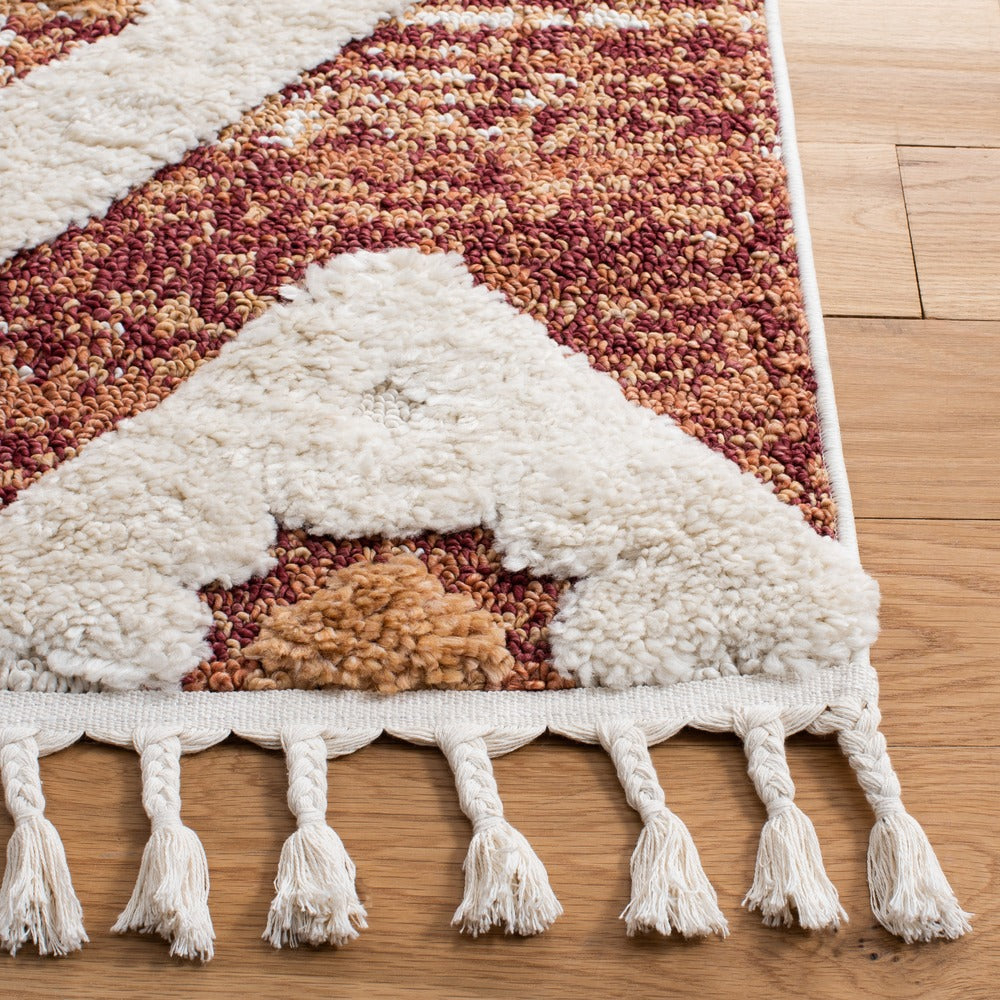 Safavieh - Moroccan Tassel Shag 664P Rust Ivory - 2.3" X 6" - MTS664P-26 view 2