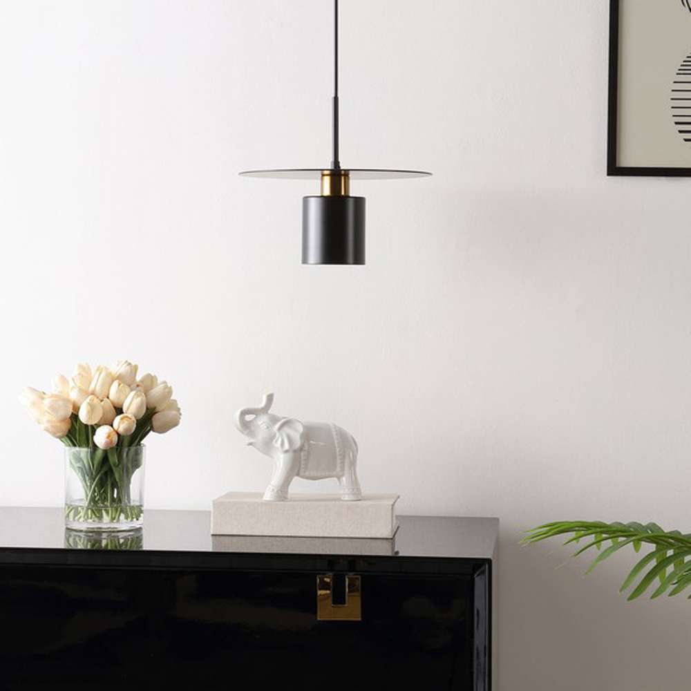 Safavieh - Mynoby 11.75in Pendant - Black - Brass - PND4155A veiw 2