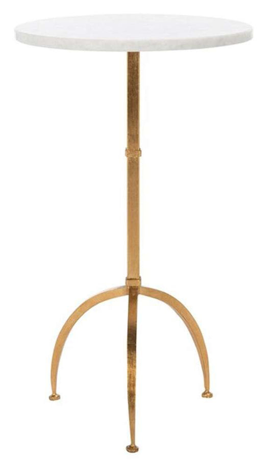 Safavieh - Myrna Accent Table - Gold - White - FOX2516A veiw 2