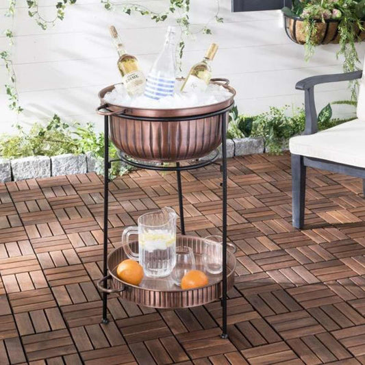 Safavieh - Naka Plant Stand - Antique Copper - Black - PIT2006A veiw 2