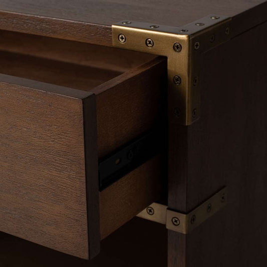 Safavieh - Couture - Nisha 1 Drawer Wood Nightstand - Brown - SFV7707A veiw 2