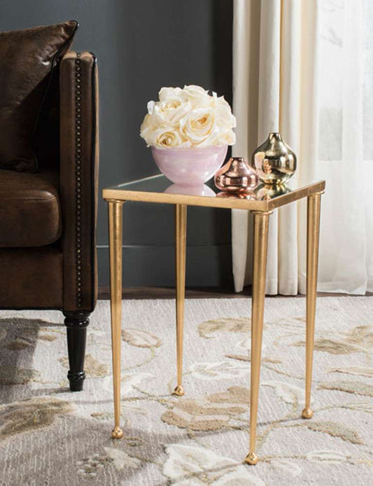 Safavieh - Nyacko End Table - Gold - Mirror - FOX2579A veiw 2