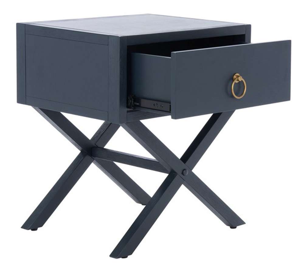 Safavieh - Odilia 1 Drawer Nightstand - Navy - NST9200A veiw 4