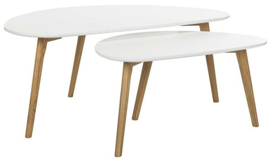 Safavieh - Olida Double Coffee Table - White - Oak - FOX8208A veiw 2