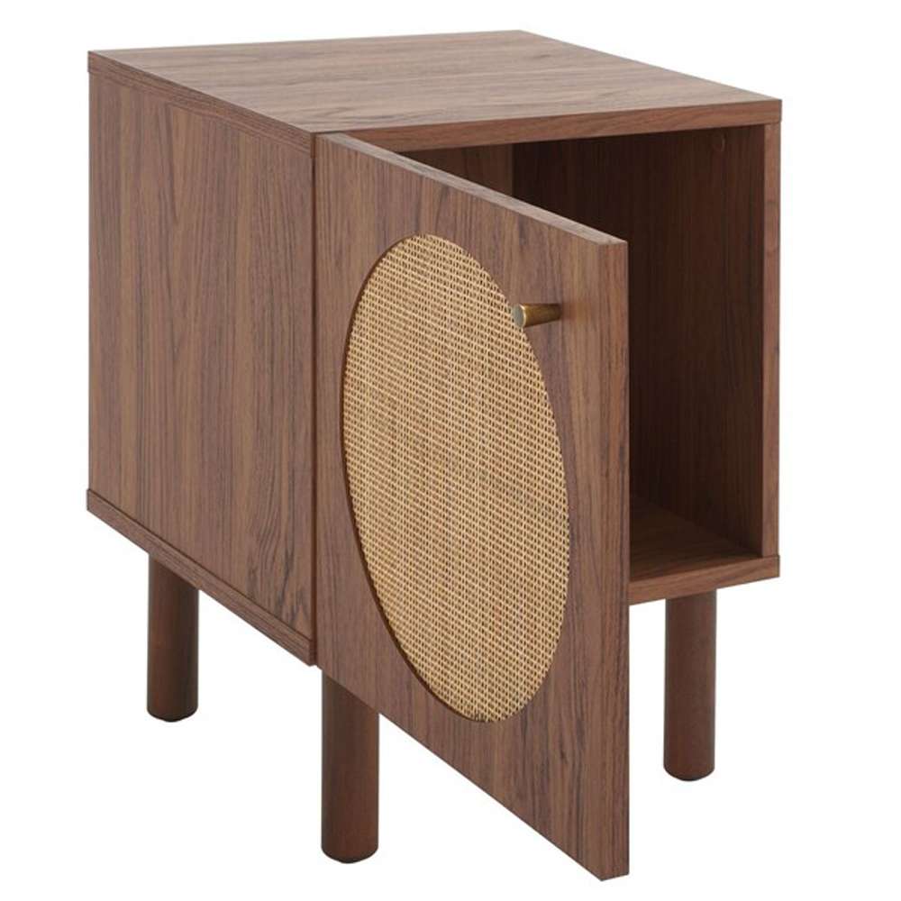 Safavieh - Ophelia 1 Door Night Stand - Walnut - Natural - NST9603A veiw 4